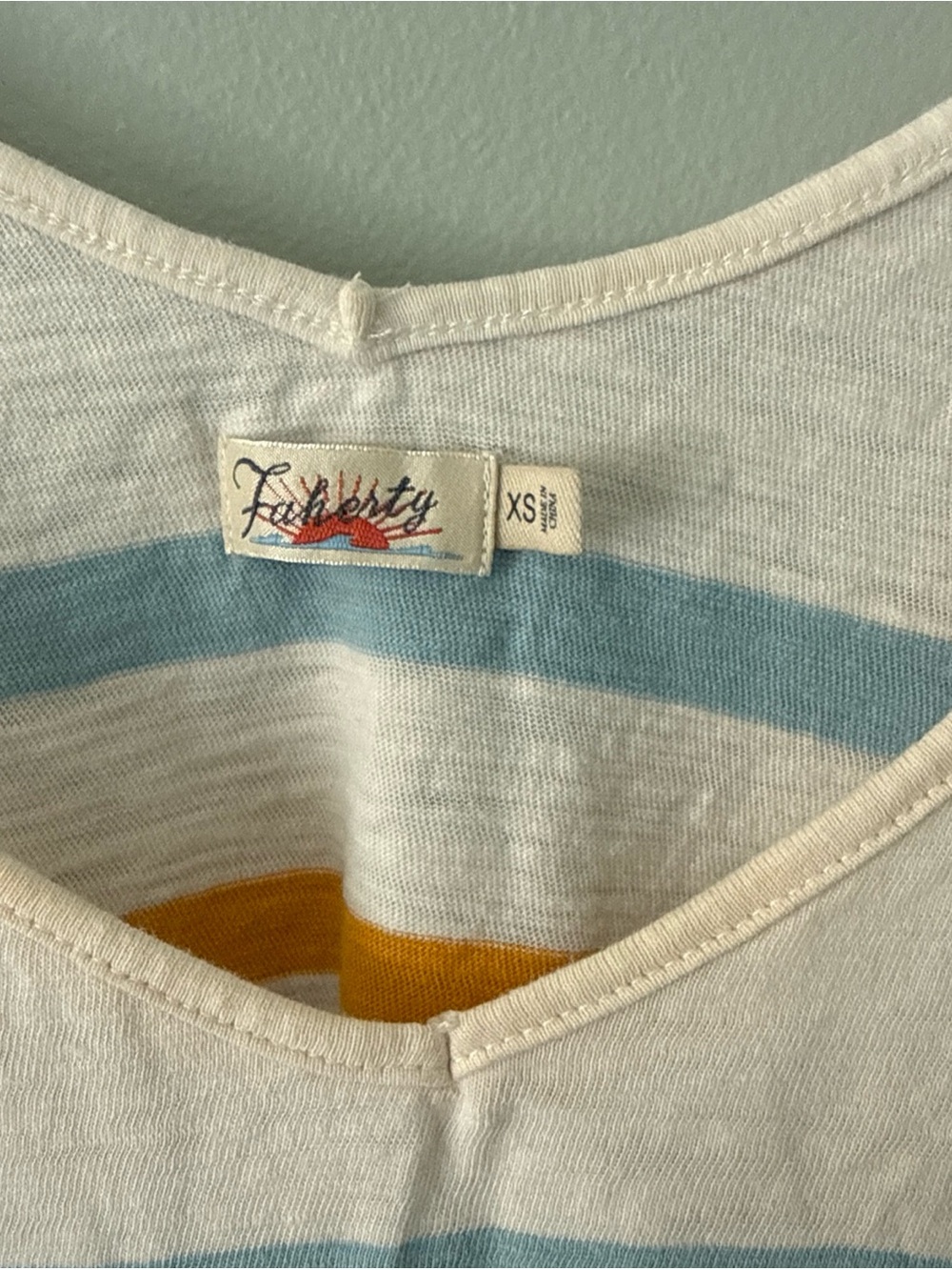 Faherty Womens Florence Dress, Multi Toto Stripe, Size XS - Picture 5 of 5